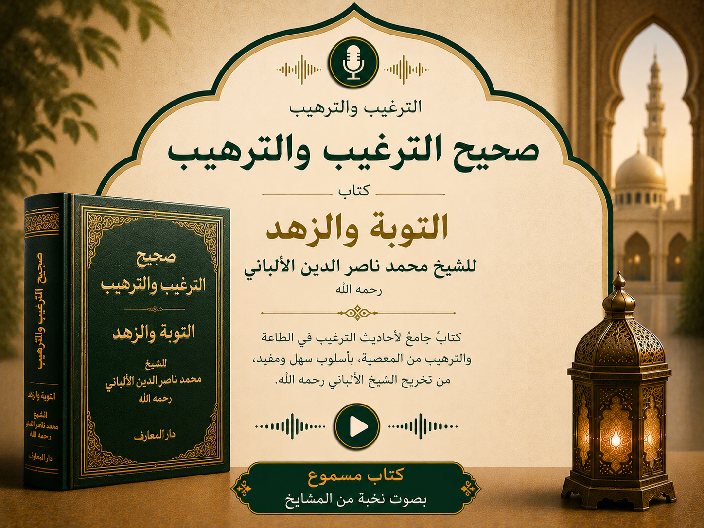 كتاب التوبة والزهد صحيح الترغيب والترهيب مسموع
