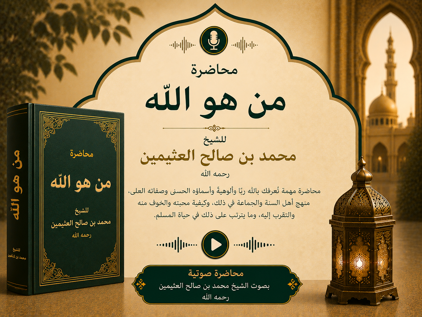 محاضرة من هو الله للشيخ محمد بن صالح العثيمين