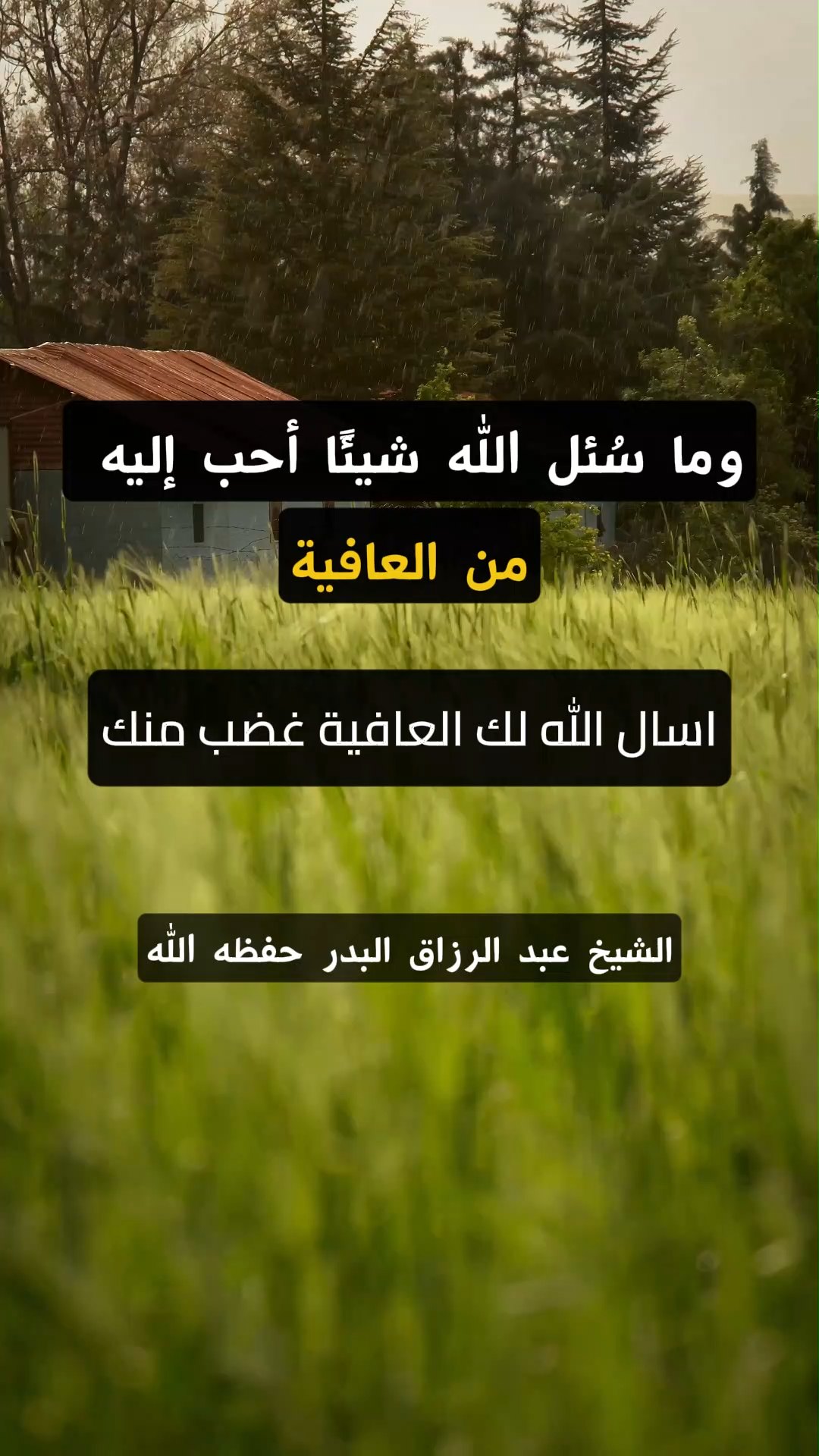 وما سُئل الله شيئًا أحب إليه من العافية