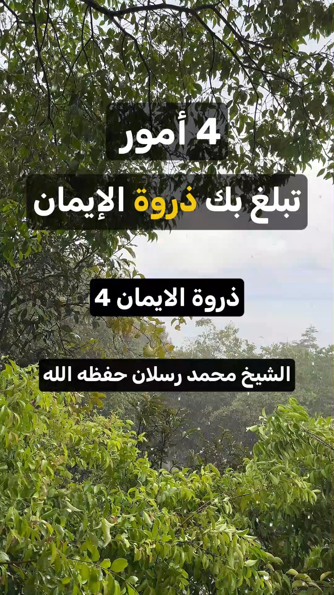4 أمور تبلغ بك ذروة الإيمان