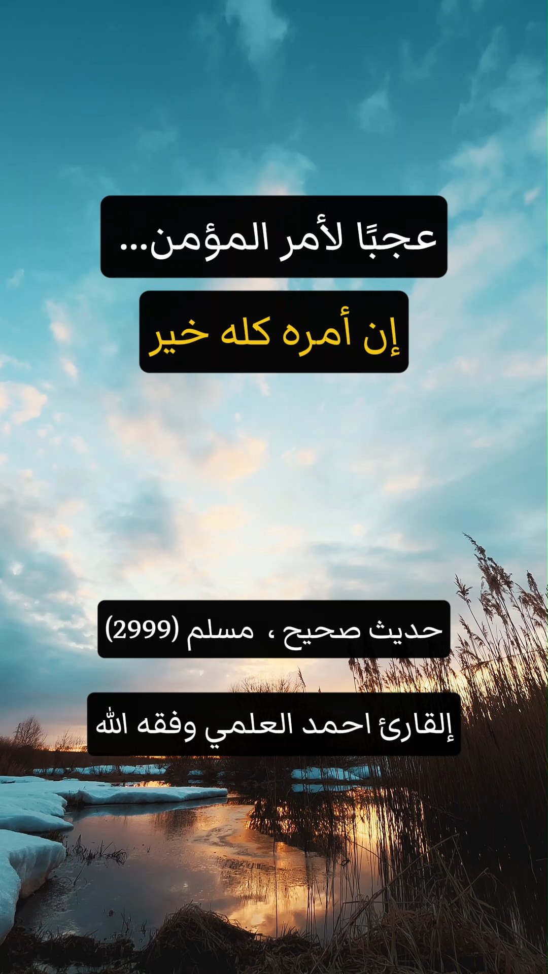عجبًا لأمر المؤمن... إن أمره كله خير