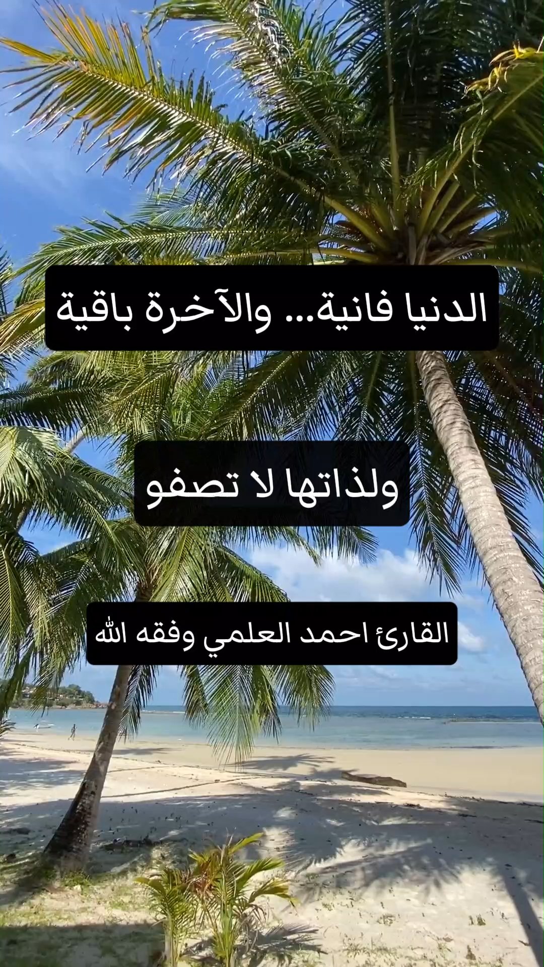 الدنيا فانية... والآخرة باقية